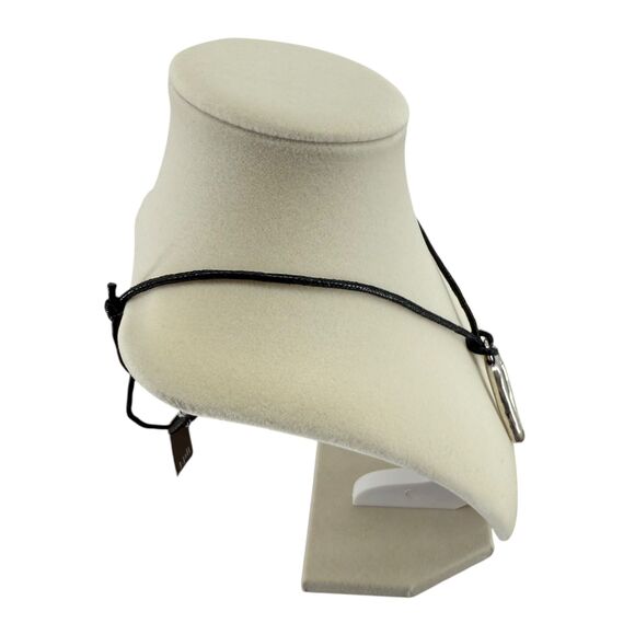 J. Jill Silver Heart Pendant Necklace Interchangeable Cord Rustic COMPASSION NWT - Picture 13 of 15